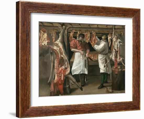 The Butcher's Shop-Annibale Carracci-Framed Giclee Print