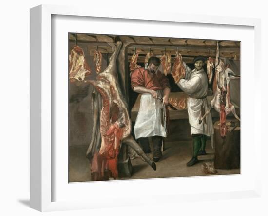 The Butcher's Shop-Annibale Carracci-Framed Giclee Print