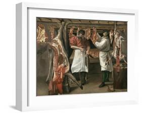 The Butcher's Shop-Annibale Carracci-Framed Giclee Print