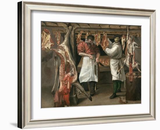 The Butcher's Shop-Annibale Carracci-Framed Giclee Print