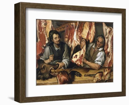 The Butcher's-Bartolomeo Passarotti-Framed Giclee Print