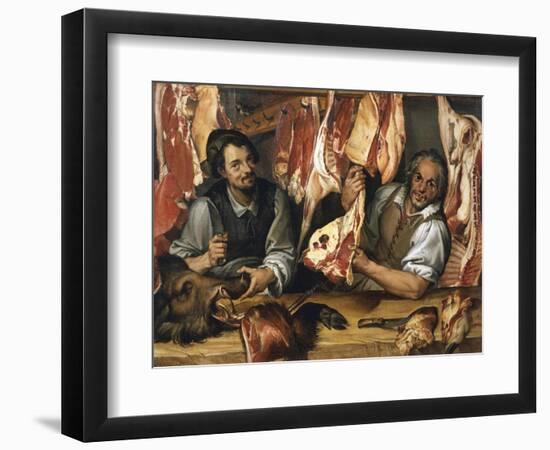 The Butcher's-Bartolomeo Passarotti-Framed Giclee Print