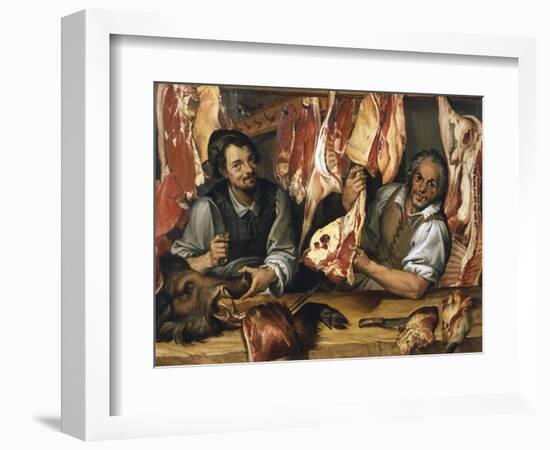 The Butcher's-Bartolomeo Passarotti-Framed Giclee Print