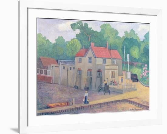 The Butt and Oyster, Pin Mill, before 1935-Stanislawa de Karlowska-Framed Giclee Print