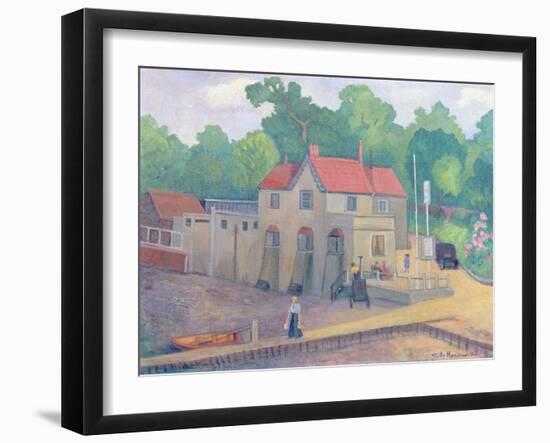 The Butt and Oyster, Pin Mill, before 1935-Stanislawa de Karlowska-Framed Giclee Print