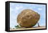 The Butterball Rock at Mamallapuram, Tamil Nadu, Southern India-Peter Adams-Framed Stretched Canvas