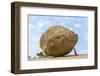 The Butterball Rock at Mamallapuram, Tamil Nadu, Southern India-Peter Adams-Framed Photographic Print