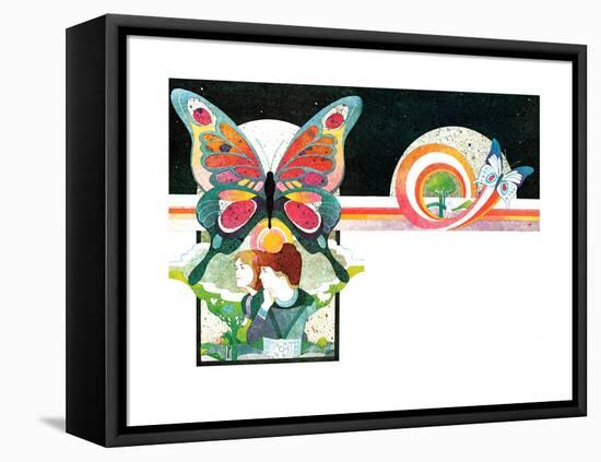 The Butterflies of Eden - Child Life-Len Ebert-Framed Stretched Canvas