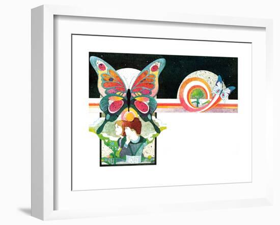 The Butterflies of Eden - Child Life-Len Ebert-Framed Premium Giclee Print