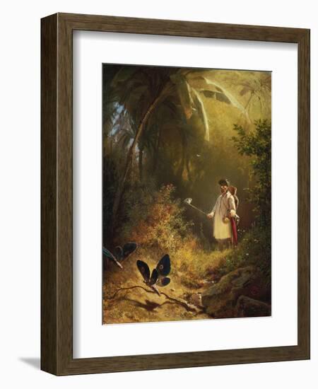 The Butterfly Catcher-Carl Spitzweg-Framed Giclee Print