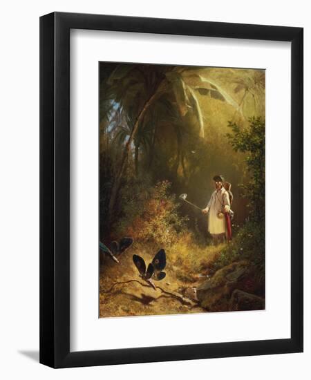 The Butterfly Catcher-Carl Spitzweg-Framed Giclee Print