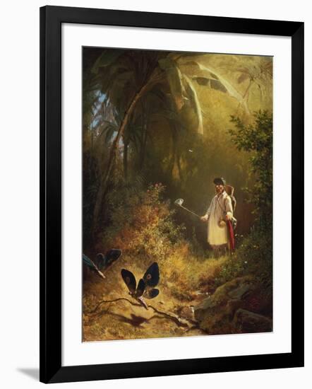 The Butterfly Catcher-Carl Spitzweg-Framed Giclee Print