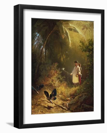 The Butterfly Catcher-Carl Spitzweg-Framed Giclee Print