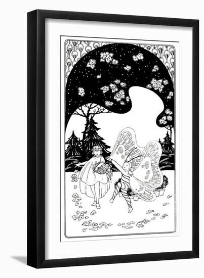 The Butterfly - Child Life-Francis Crumb-Framed Giclee Print