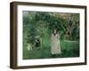 The Butterfly Hunt, 1874-Berthe Morisot-Framed Giclee Print