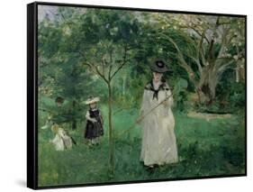 The Butterfly Hunt, 1874-Berthe Morisot-Framed Stretched Canvas