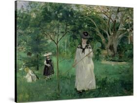 The Butterfly Hunt, 1874-Berthe Morisot-Stretched Canvas