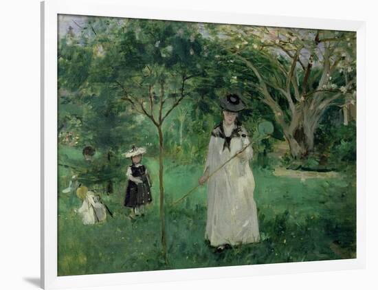 The Butterfly Hunt, 1874-Berthe Morisot-Framed Giclee Print