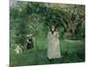 The Butterfly Hunt, 1874-Berthe Morisot-Mounted Giclee Print