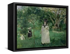 The Butterfly Hunt, 1874-Berthe Morisot-Framed Stretched Canvas