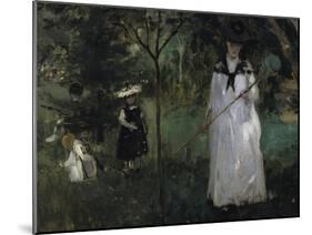 The Butterfly Hunt, c.1874-Berthe Morisot-Mounted Giclee Print