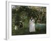 The Butterfly Hunt, c.1874-Berthe Morisot-Framed Giclee Print