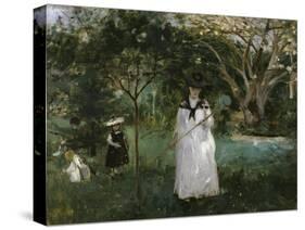 The Butterfly Hunt, c.1874-Berthe Morisot-Stretched Canvas