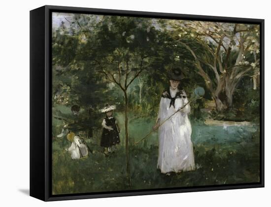 The Butterfly Hunt, c.1874-Berthe Morisot-Framed Stretched Canvas