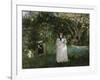 The Butterfly Hunt, c.1874-Berthe Morisot-Framed Giclee Print