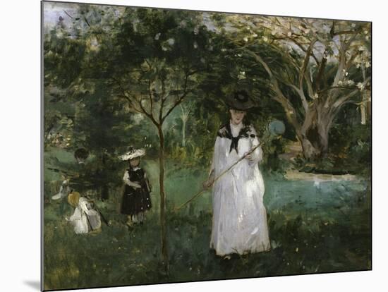 The Butterfly Hunt, c.1874-Berthe Morisot-Mounted Giclee Print