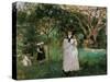 The Butterfly Hunt-Berthe Morisot-Stretched Canvas