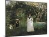 The Butterfly Hunt-Edouard Manet-Mounted Art Print