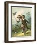 The Butterfly Hunt-English School-Framed Giclee Print