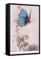 The Butterfly Took Wing-Warwick Goble-Framed Stretched Canvas