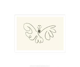 The Butterfly-Pablo Picasso-Framed Art Print