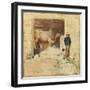 The Byre (W/C on Paper)-Joseph Crawhall-Framed Giclee Print