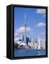 The C.N.Tower and the Toronto Skyline, Ontario, Canada-Roy Rainford-Framed Stretched Canvas