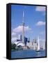 The C.N.Tower and the Toronto Skyline, Ontario, Canada-Roy Rainford-Framed Stretched Canvas