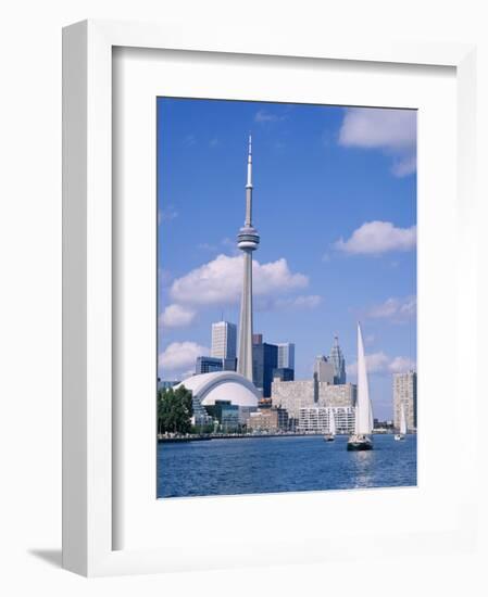 The C.N.Tower and the Toronto Skyline, Ontario, Canada-Roy Rainford-Framed Photographic Print