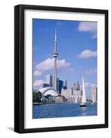 The C.N.Tower and the Toronto Skyline, Ontario, Canada-Roy Rainford-Framed Photographic Print