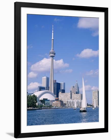 The C.N.Tower and the Toronto Skyline, Ontario, Canada-Roy Rainford-Framed Photographic Print