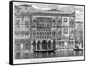 The Ca' D'Oro, Venice, Italy, C19th Century-null-Framed Stretched Canvas