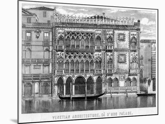 The Ca' D'Oro, Venice, Italy, C19th Century-null-Mounted Giclee Print