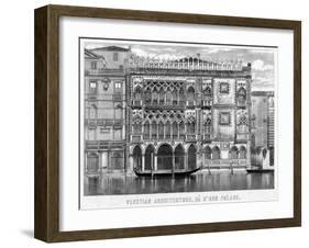 The Ca' D'Oro, Venice, Italy, C19th Century-null-Framed Giclee Print