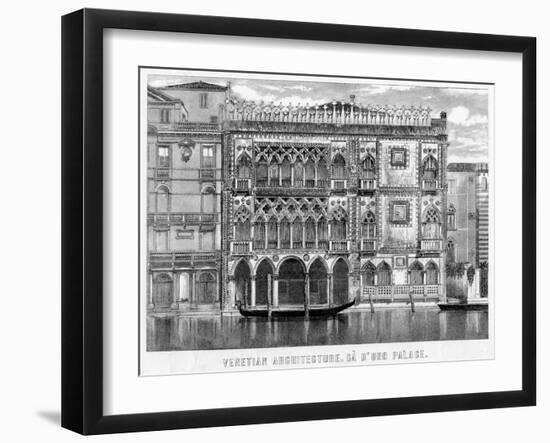 The Ca' D'Oro, Venice, Italy, C19th Century-null-Framed Giclee Print