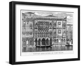 The Ca' D'Oro, Venice, Italy, C19th Century-null-Framed Giclee Print