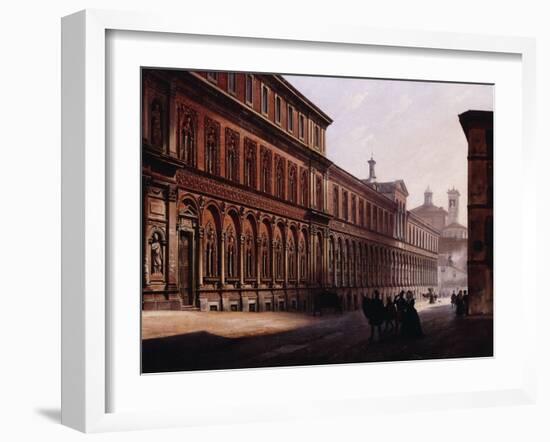 The Ca' Grande in the Via Festa Del Perdona, with S, 1842-Luigi Premazzi-Framed Giclee Print