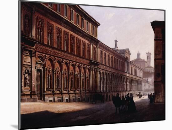 The Ca' Grande in the Via Festa Del Perdona, with S, 1842-Luigi Premazzi-Mounted Giclee Print