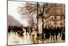 The Cab Accident-Jean Beraud-Mounted Giclee Print