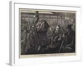 The Cab Question, Meeting at Cambridge Hall, Newman Street-Edward Frederick Brewtnall-Framed Giclee Print